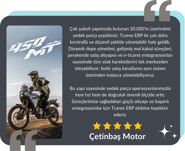 Çetinbaş testimonial